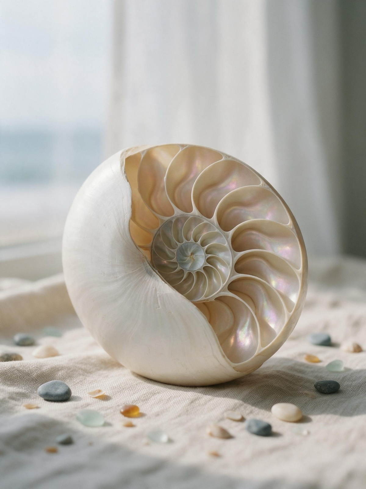 A sculptural spiral shell